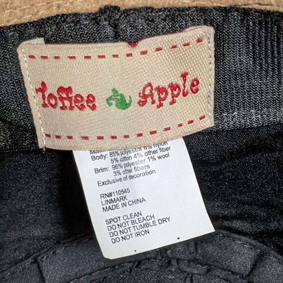 Toffee Apple tweed like fedora hat side flower OS - Picture 3 of 12